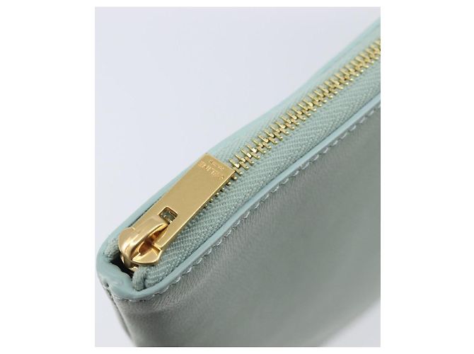 Céline Borsa a pochette CELINE in pelle Verde Oro Auth 205304A D'oro - vista 9