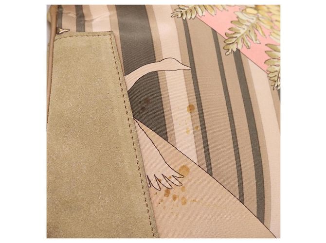 Borsa Tote Salvatore Ferragamo Canvas Beige Gold Auth ar14322 D'oro - vista 10