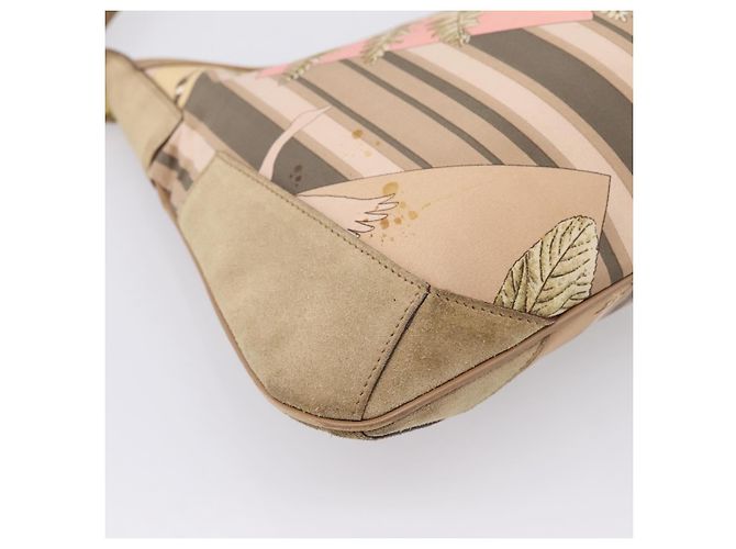 Borsa Tote Salvatore Ferragamo Canvas Beige Gold Auth ar14322 D'oro - vista 16