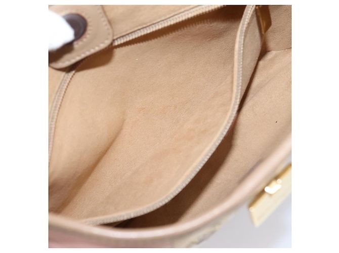 Borsa Tote Salvatore Ferragamo Canvas Beige Gold Auth ar14322 D'oro - vista 21