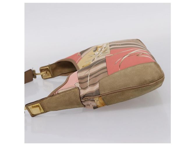 Borsa Tote Salvatore Ferragamo Canvas Beige Gold Auth ar14322 D'oro - vista 3