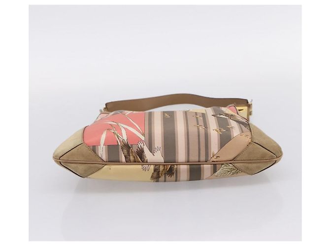 Borsa Tote Salvatore Ferragamo Canvas Beige Gold Auth ar14322 D'oro - vista 5