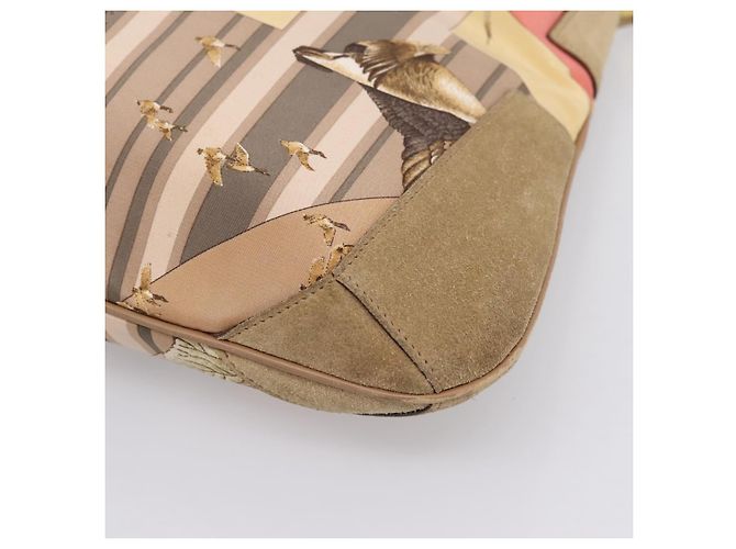 Borsa Tote Salvatore Ferragamo Canvas Beige Gold Auth ar14322 D'oro - vista 9