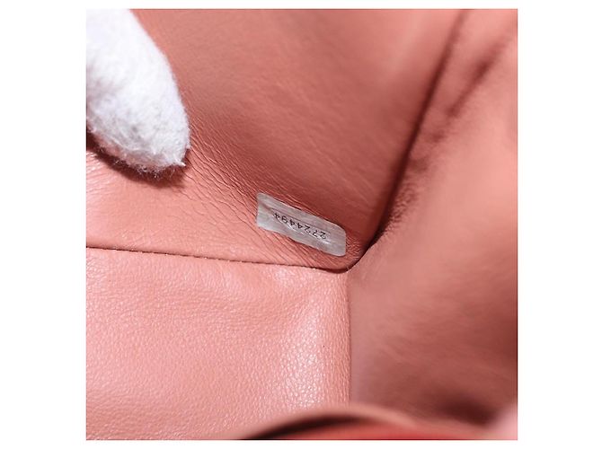 Borsa a catena con patta CHANEL Matelasse Diana Canvas Orange Gold CC Auth BA15758SAV D'oro Arancione - vista 11
