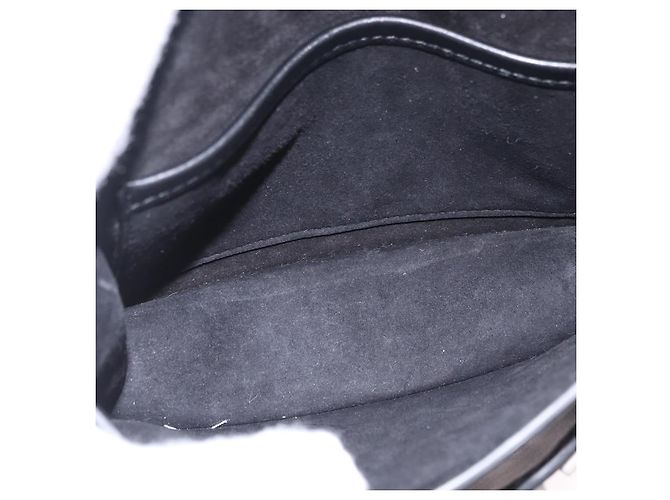 Borsa a tracolla con catena Christian Dior J'adior in pelle nera e argento Auth ka6468SAM Nero - vista 17