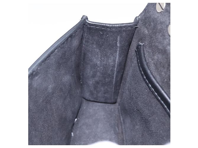Borsa a tracolla con catena Christian Dior J'adior in pelle nera e argento Auth ka6468SAM Nero - vista 19