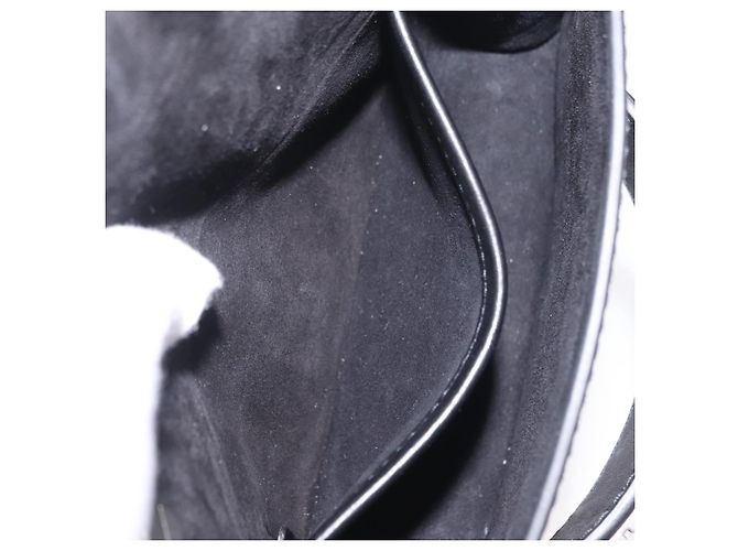 Borsa a tracolla con catena Christian Dior J'adior in pelle nera e argento Auth ka6468SAM Nero - vista 20