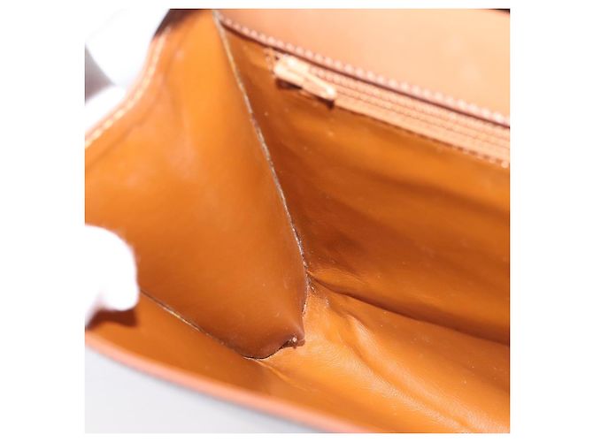 Céline Bolsa de Ombro CELINE Couro Marrom Dourado Auth 205342 - vista 19