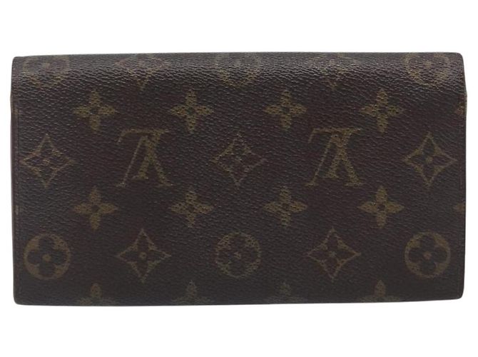 LOUIS VUITTON Monogram Long Wallet 2 Set Beige LV Auth ar14329 Monograma - vista 3