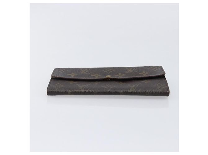 LOUIS VUITTON Monogram Long Wallet 2 Set Beige LV Auth ar14329 Monograma - vista 6