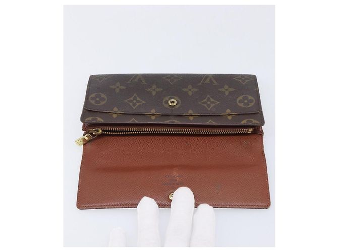 LOUIS VUITTON Monogram Long Wallet 2 Set Beige LV Auth ar14329 Monograma - vista 8