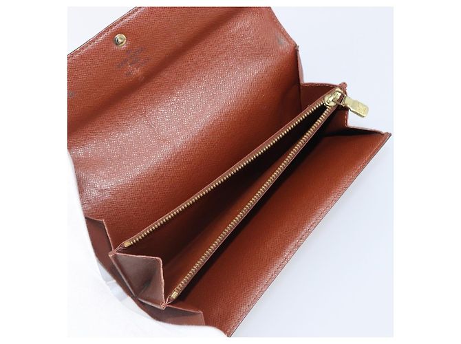 LOUIS VUITTON Monogram Long Wallet 2 Set Beige LV Auth ar14329 Monograma - vista 9