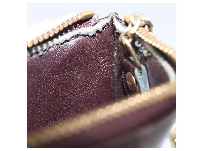 LOUIS VUITTON Monogram Vernis Pochette Cles Monedero Amarante M93518 LV Auth 206941 Burdeos - vista 12
