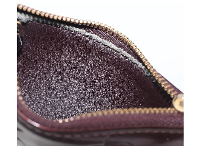 LOUIS VUITTON Monogram Vernis Pochette Cles Monedero Amarante M93518 LV Auth 206941 Burdeos - vista 18