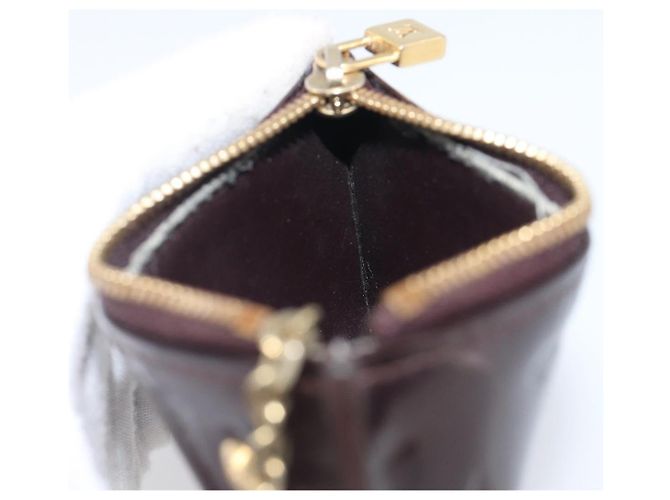 LOUIS VUITTON Monogram Vernis Pochette Cles Monedero Amarante M93518 LV Auth 206941 Burdeos - vista 19