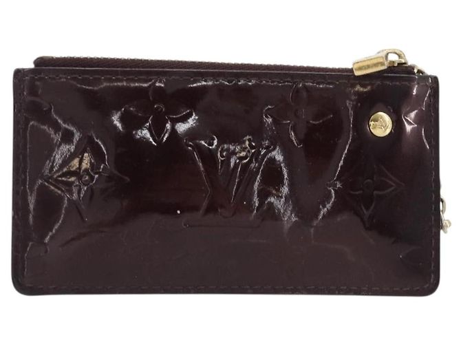 LOUIS VUITTON Monogram Vernis Pochette Cles Monedero Amarante M93518 LV Auth 206941 Burdeos - vista 2