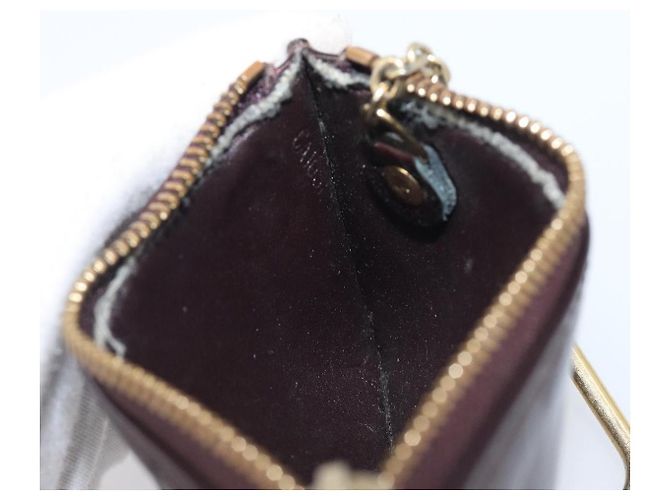 LOUIS VUITTON Monogram Vernis Pochette Cles Monedero Amarante M93518 LV Auth 206941 Burdeos - vista 20