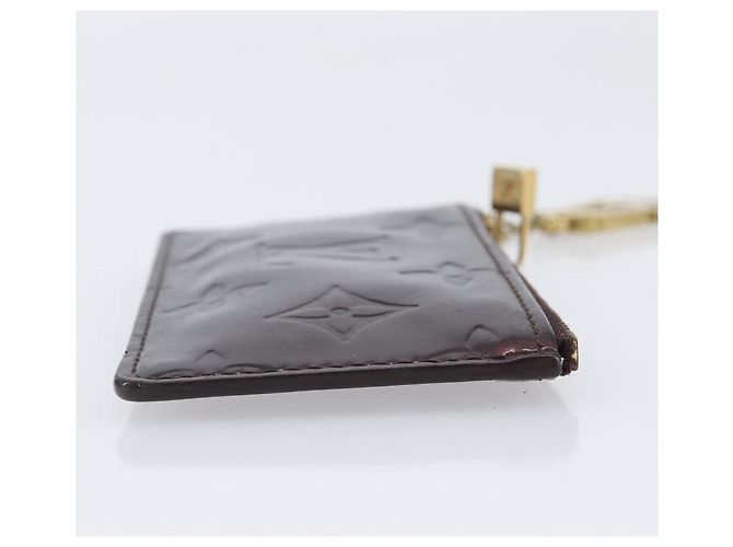 LOUIS VUITTON Monogram Vernis Pochette Cles Monedero Amarante M93518 LV Auth 206941 Burdeos - vista 3