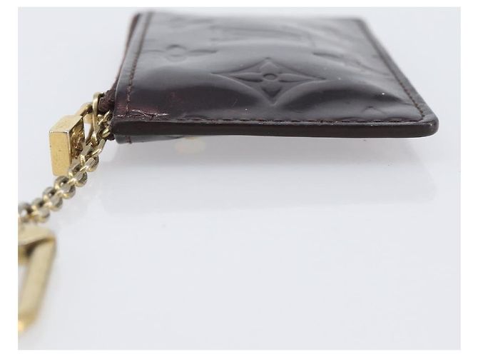 LOUIS VUITTON Monogram Vernis Pochette Cles Monedero Amarante M93518 LV Auth 206941 Burdeos - vista 4