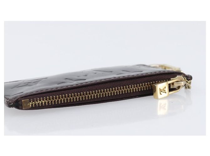 LOUIS VUITTON Monogram Vernis Pochette Cles Monedero Amarante M93518 LV Auth 206941 Burdeos - vista 5
