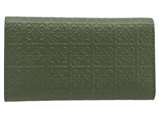 LOEWE Key Case Leather Green Gold Tone Auth LN100M - view 2