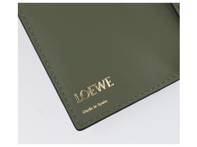 LOEWE Key Case Leather Green Gold Tone Auth LN100M - view 20