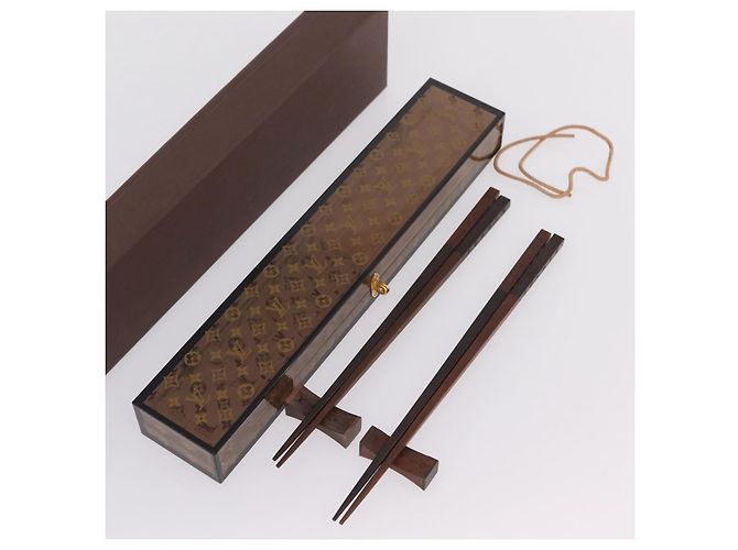 LOUIS VUITTON Baguette Chop Stick Set Wood VIP Only Brown M99171 Auth BA15582V - view 24