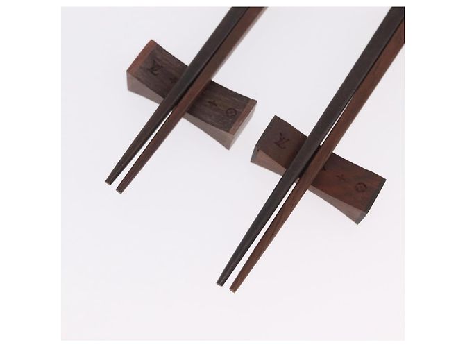 LOUIS VUITTON Baguette Chop Stick Set Wood VIP Only Brown M99171 Auth BA15582V - view 3
