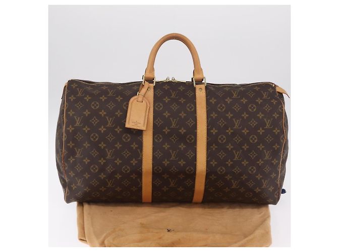 LOUIS VUITTON Monogram Keepall 55 Boston Bag M41424 LV Auth 203102A Monogramme - vue 12