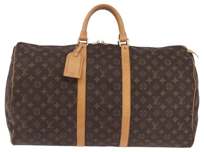 LOUIS VUITTON Monogram Keepall 55 Boston Bag M41424 LV Auth 203102A Monogramme - vue 13