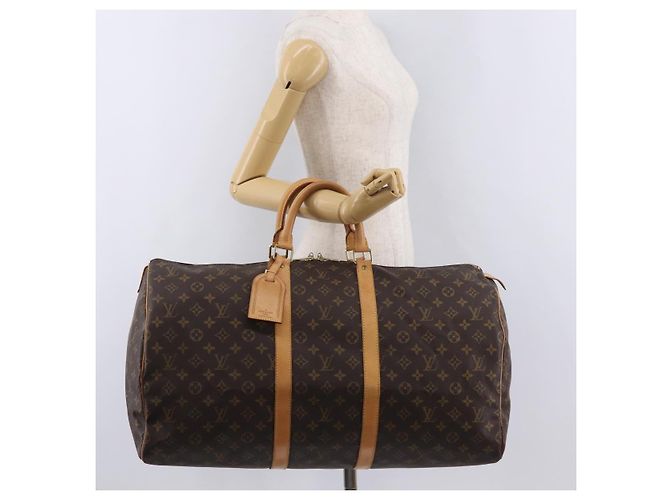 LOUIS VUITTON Monogram Keepall 55 Boston Bag M41424 LV Auth 203102A Monogramme - vue 26
