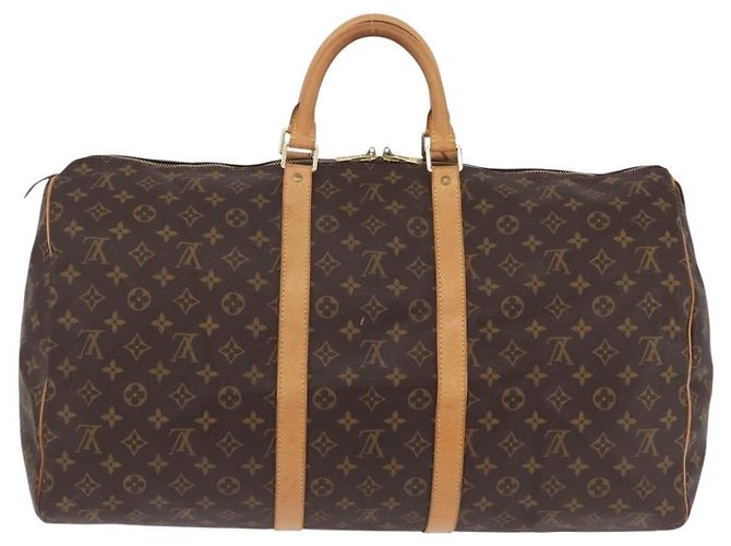 LOUIS VUITTON Monogram Keepall 55 Boston Bag M41424 LV Auth 203102A Monogramme - vue 3