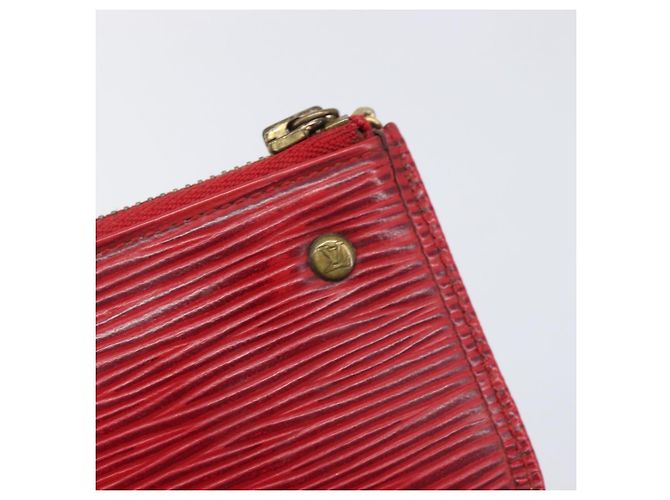 LOUIS VUITTON Epi Pochette Cles Coin Purse Red M63807 LV Auth 206937 Roja - vista 17