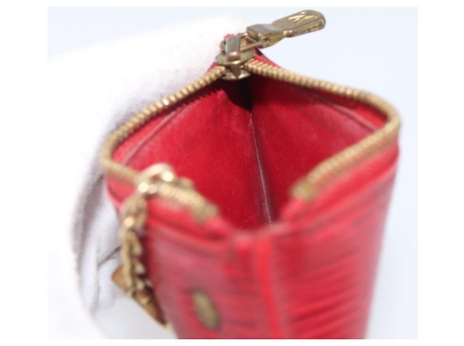 LOUIS VUITTON Epi Pochette Cles Coin Purse Red M63807 LV Auth 206937 Roja - vista 18
