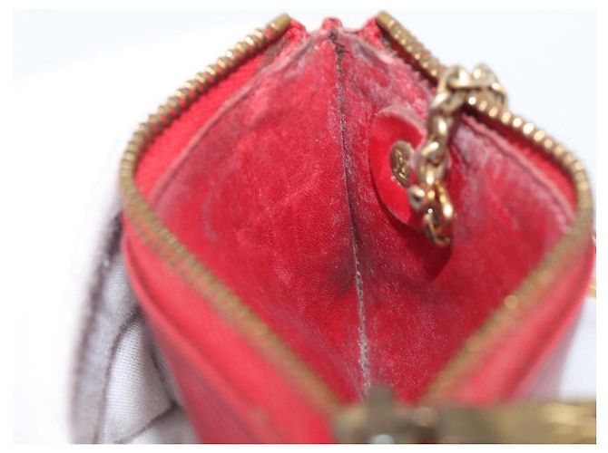 LOUIS VUITTON Epi Pochette Cles Coin Purse Red M63807 LV Auth 206937 Roja - vista 19