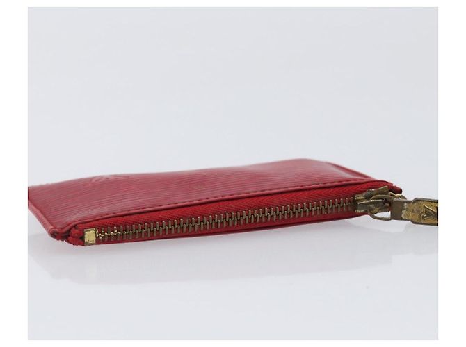 LOUIS VUITTON Epi Pochette Cles Coin Purse Red M63807 LV Auth 206937 Roja - vista 5
