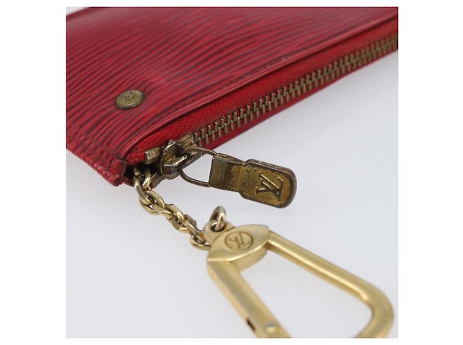 LOUIS VUITTON Epi Pochette Cles Coin Purse Red M63807 LV Auth 206937 Roja - vista 9
