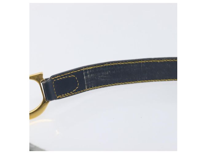 Borsa Double Saddle Christian Dior Trotter Canvas Navy Gold Tone Auth 206654V Blu navy - vista 11