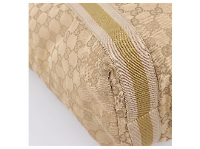 Borsa Tote GUCCI GG Canvas Sherry Line Beige 189669 Auth 206693 - vista 14