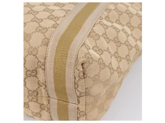 Borsa Tote GUCCI GG Canvas Sherry Line Beige 189669 Auth 206693 - vista 15
