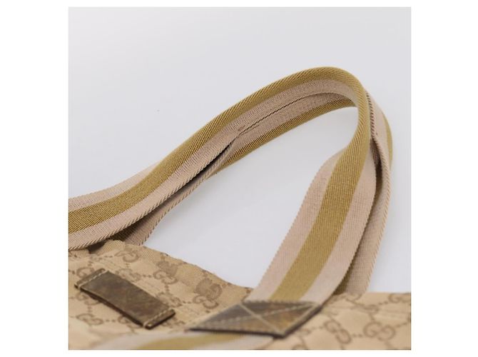 Borsa Tote GUCCI GG Canvas Sherry Line Beige 189669 Auth 206693 - vista 8