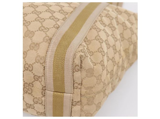 Borsa Tote GUCCI GG Canvas Sherry Line Beige 189669 Auth 206693 - vista 9