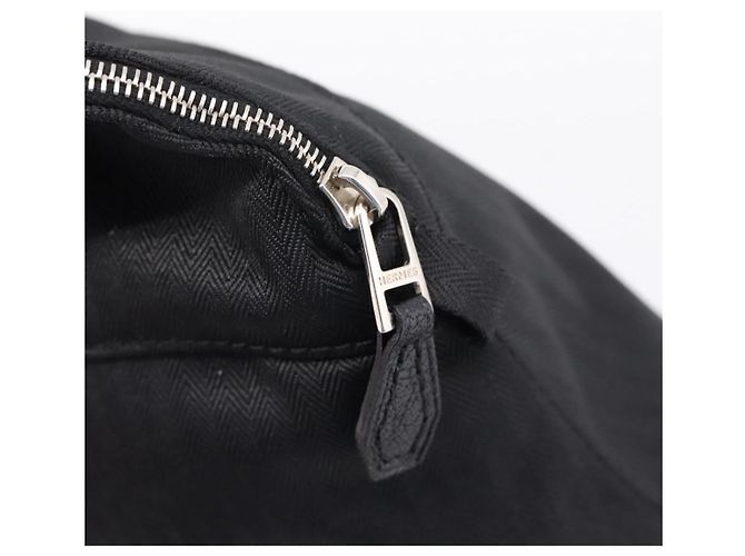Hermès HERMES Bolide Pouch 30 Pouch Canvas Black Silver Auth 205509M Nero Argento - vista 12