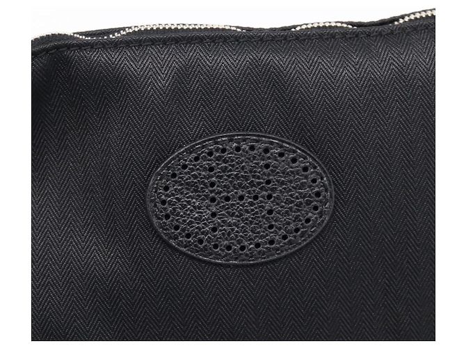 Hermès HERMES Bolide Pouch 30 Pouch Canvas Black Silver Auth 205509M Nero Argento - vista 13