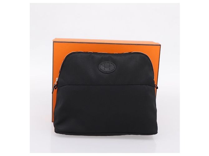Hermès HERMES Bolide Pouch 30 Pouch Canvas Black Silver Auth 205509M Nero Argento - vista 20