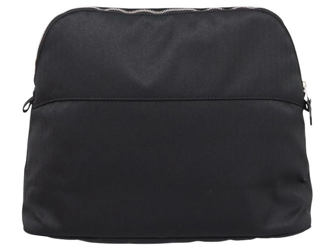 Hermès HERMES Bolide Pouch 30 Pouch Canvas Black Silver Auth 205509M Nero Argento - vista 3