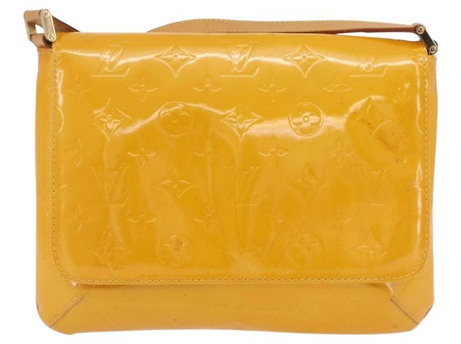 LOUIS VUITTON Monogram Vernis Thompson Street Bag Jaune M91123 LV Auth 206716 Giallo - vista 13