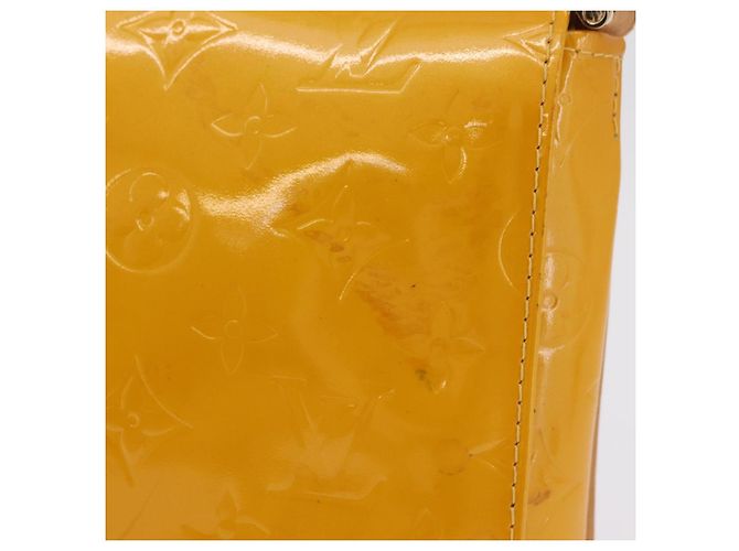 LOUIS VUITTON Monogram Vernis Thompson Street Bag Jaune M91123 LV Auth 206716 Giallo - vista 2