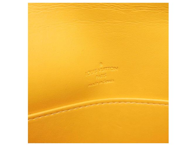 LOUIS VUITTON Monogram Vernis Thompson Street Bag Jaune M91123 LV Auth 206716 Giallo - vista 23