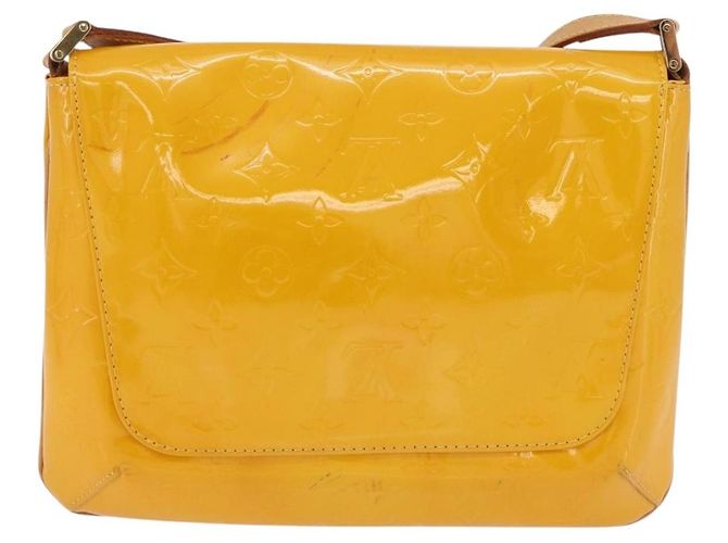 LOUIS VUITTON Monogram Vernis Thompson Street Bag Jaune M91123 LV Auth 206716 Giallo - vista 3